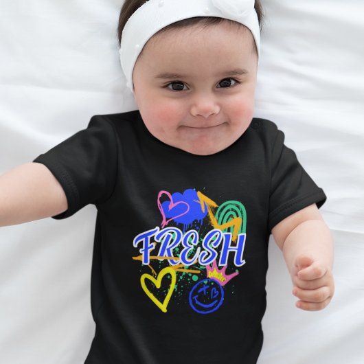 Graffiti-geïnspireerde w/Hearts, Crown en Arrows Romper