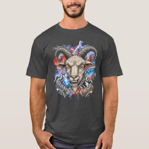 Graffiti Geitengezicht T-shirt – Urban Animal Art