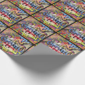 Graffiti gekrabd, gekrabd, of GESPIJNDE stenen Cadeaupapier (Hoek)