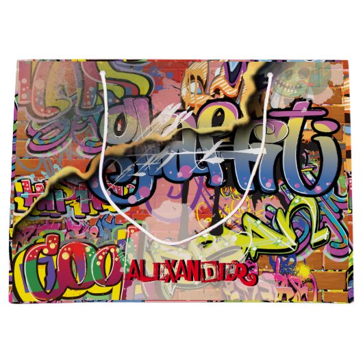 Graffiti gekrabd, gekrabd, of GESPIJNDE stenen Groot Cadeauzakje (Voorkant)