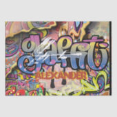 Graffiti gekrabd, gekrabd, of GESPIJNDE stenen Tissuepapier (Voorkant)