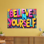 Graffiti Geloof In Jezelf Canvas Kunst (Insitu (Woonkamer))