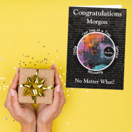 Graffiti gepersonaliseerde soberheid mijlpaal Kaar Kaart