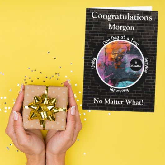 Graffiti gepersonaliseerde soberheid mijlpaal Kaar Kaart