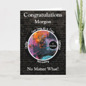 Graffiti gepersonaliseerde soberheid mijlpaal Kaar Kaart (Voorkant)