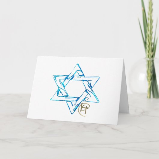 Graffiti gestikte Joodse Star Art Bedankkaart (Voorkant)