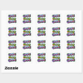 Graffiti Gimme Typografie Vierkante Sticker (Vel)