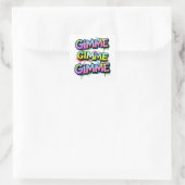 Graffiti Gimme Typografie Vierkante Sticker (Tas)