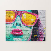 Graffiti girl 252 puzzel legpuzzel (Horizontaal)