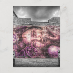 Graffiti Girl, Shoreditch London Briefkaart