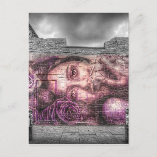 Graffiti Girl, Shoreditch London Briefkaart (Voorkant)