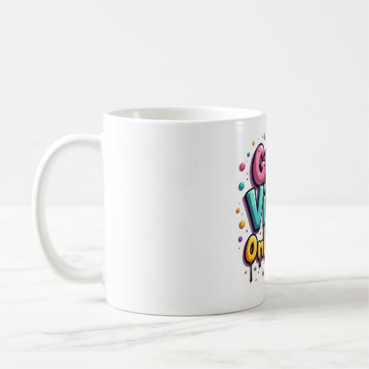 Graffiti Good Vibes Only Girl Mug Koffiemok (Links)