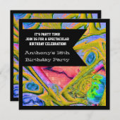 Graffiti Gothic Web Birthday Invitation Kaart (Voorkant / Achterkant)