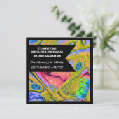 Graffiti Gothic Web Birthday Invitation Kaart (Staand voorkant)