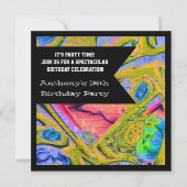 Graffiti Gothic Web Birthday Invitation Kaart (Voorkant)