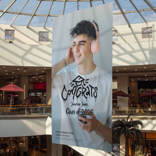 Graffiti Graduate | Aangepast foto diploma-teken Spandoek
