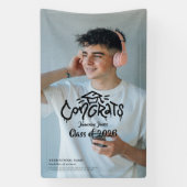 Graffiti Graduate | Aangepast foto diploma-teken Spandoek (Verticaal)