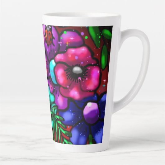 Graffiti Graffiti Art Flower Flowers Latte Mok (Rechts)