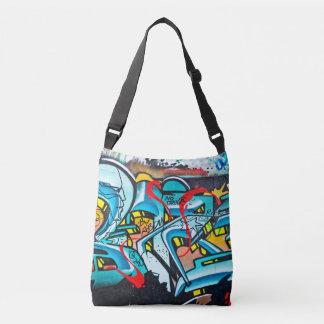 Graffiti-graffiti in de urbane metro crossbody tas