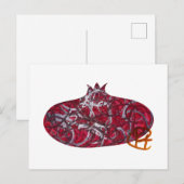 Graffiti Granaatappel Minimalistische Kunst Briefkaart (Voorkant / Achterkant)