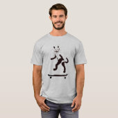 Graffiti Graphic Cat Skateboarder T-Shirt (Voorkant volledig)