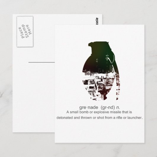 Graffiti Grenade Briefkaart (Voorkant / Achterkant)