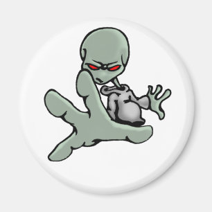 Graffiti grijze Alien - Magnet