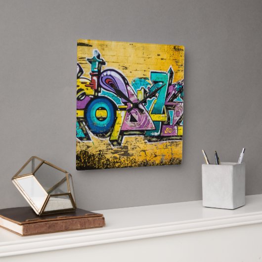 Graffiti, Grundarfjordur, IJsland Vierkante Klok (Kantoor)