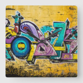 Graffiti, Grundarfjordur, IJsland Vierkante Klok (Voorkant)