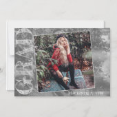 Graffiti Grunge-Afstudeerder | Afstuderen Foto Kee Magnetische Uitnodiging (Voorkant)