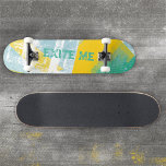 Graffiti Grunge Geel Turquoise Urban Persoonlijk Skateboard<br><div class="desc">Dit gedurfde graffiti-achtige dek combineert fel geel en turquoise met edgy grunge-texturen voor een felle, stedelijke sfeer. Perfect voor schaatsers die energie, kleur en houding willen in elke rit. Pas de tekst, lettertypen en kleuren aan uw unieke stijl aan. Ontdek het volledige bijpassende collectie voor meer opvallende design. Voeg dit...</div>