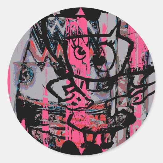 Graffiti grunge grafische sticker (Voorkant)