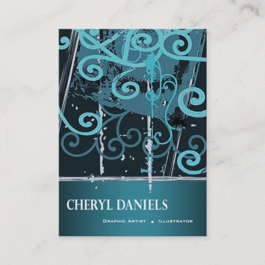 Graffiti Grunge Graphic Artist Illustrator Visitekaartje (Voorkant)