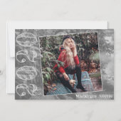 Graffiti Grunge | Modern Afstuderen Foto Keepsake Magnetische Uitnodiging (Voorkant)