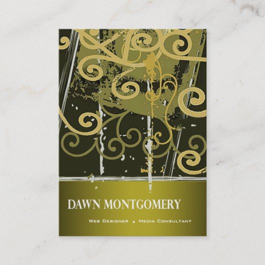 Graffiti Grunge Web Designer Media Consultant Visitekaartje (Voorkant)