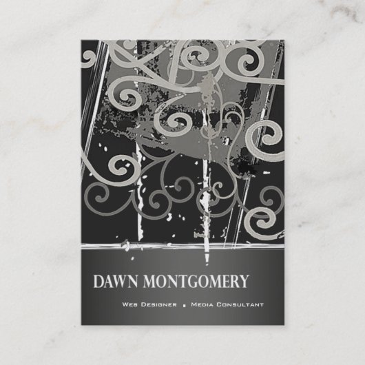 Graffiti Grunge Web Designer Media Consultant Visitekaartje (Voorkant)