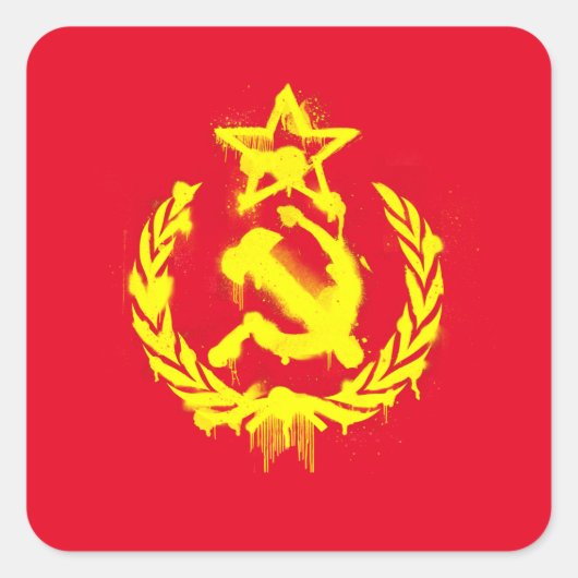 Graffiti Hammer & Sickle Stickers (Voorkant)