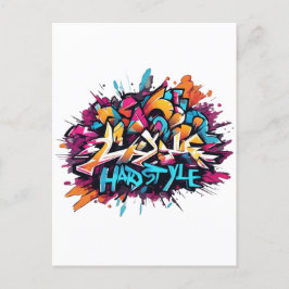 Graffiti "Hardstayle" Briefkaart