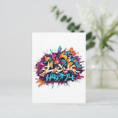 Graffiti "Hardstayle" Briefkaart (Staand voorkant)