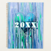 Graffiti Hart Blauw en Groen  Planner (Voorkant)