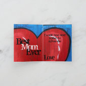 Graffiti Hart, blauwe muur, Valentijn, Beste Moede Kaart (Binnen)