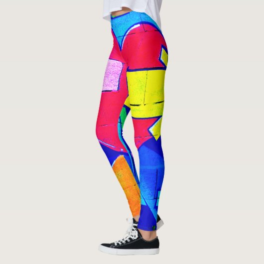 Graffiti Hart Pop Art Leggings – vet en levendig (Links)