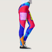 Graffiti Hart Pop Art Leggings – vet en levendig (Rechts)