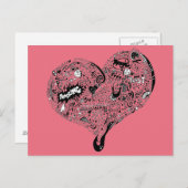 Graffiti hart vol briefkaart (Voorkant / Achterkant)
