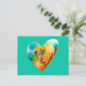 Graffiti hart waterverf kunst briefkaart (Staand voorkant)