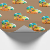 Graffiti hart waterverf kunst cadeaupapier (Hoek)