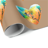 Graffiti hart waterverf kunst cadeaupapier (Rol Hoek)