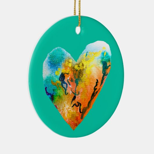 Graffiti hart waterverf kunst keramisch ornament (Rechts)