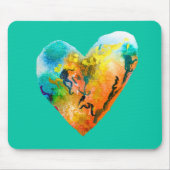 Graffiti hart waterverf kunst muismat (Voorkant)