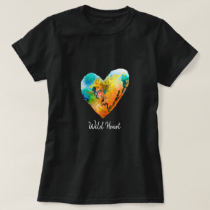 Graffiti hart waterverf kunst t-shirt